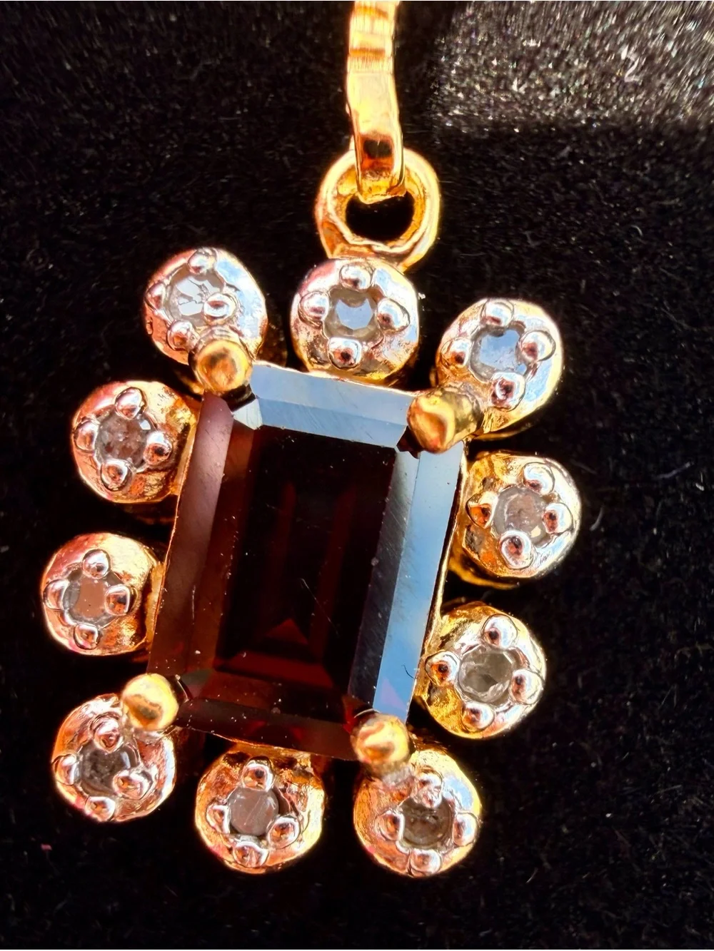 18K Gold Over Sterling Silver AAA Garnet & Diamond Drop Earrings | 4.36 CTW